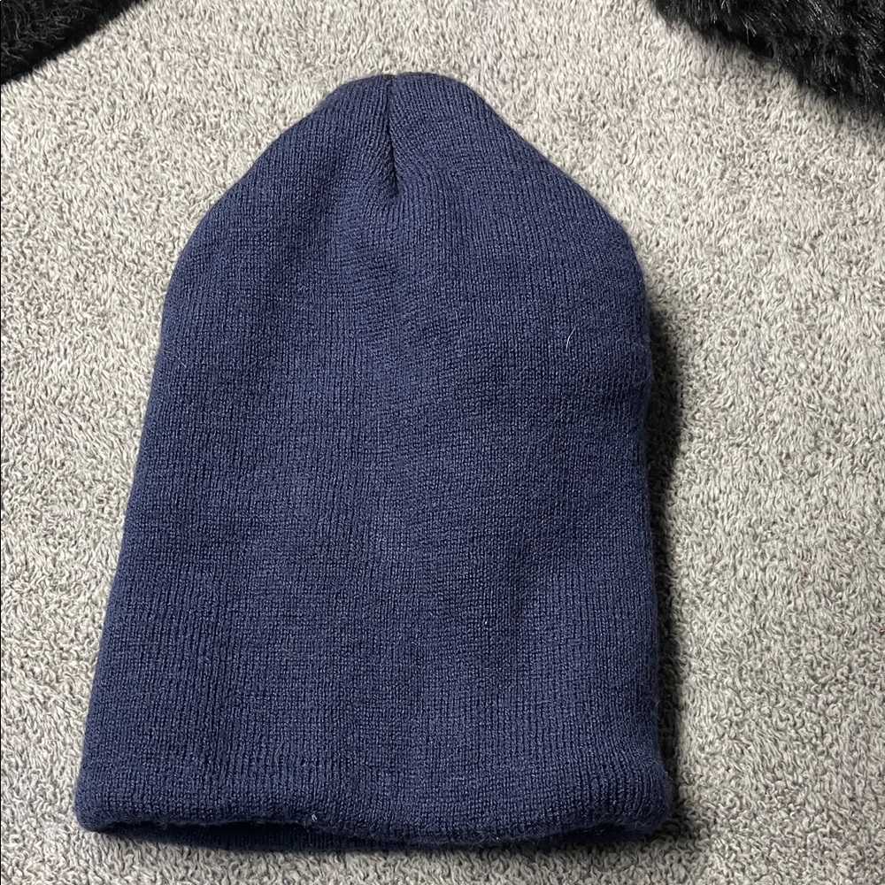 Men's Navy Knit Beanie Hat - Everyday Warmth